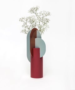 Contemporary Metal Vase 'Ekster CS1' by Noom, Copper and Steel
