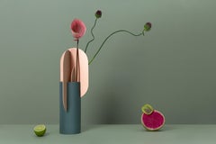 Contemporary Metal Vase 'Ekster CS10' by Noom, Copper and Steel