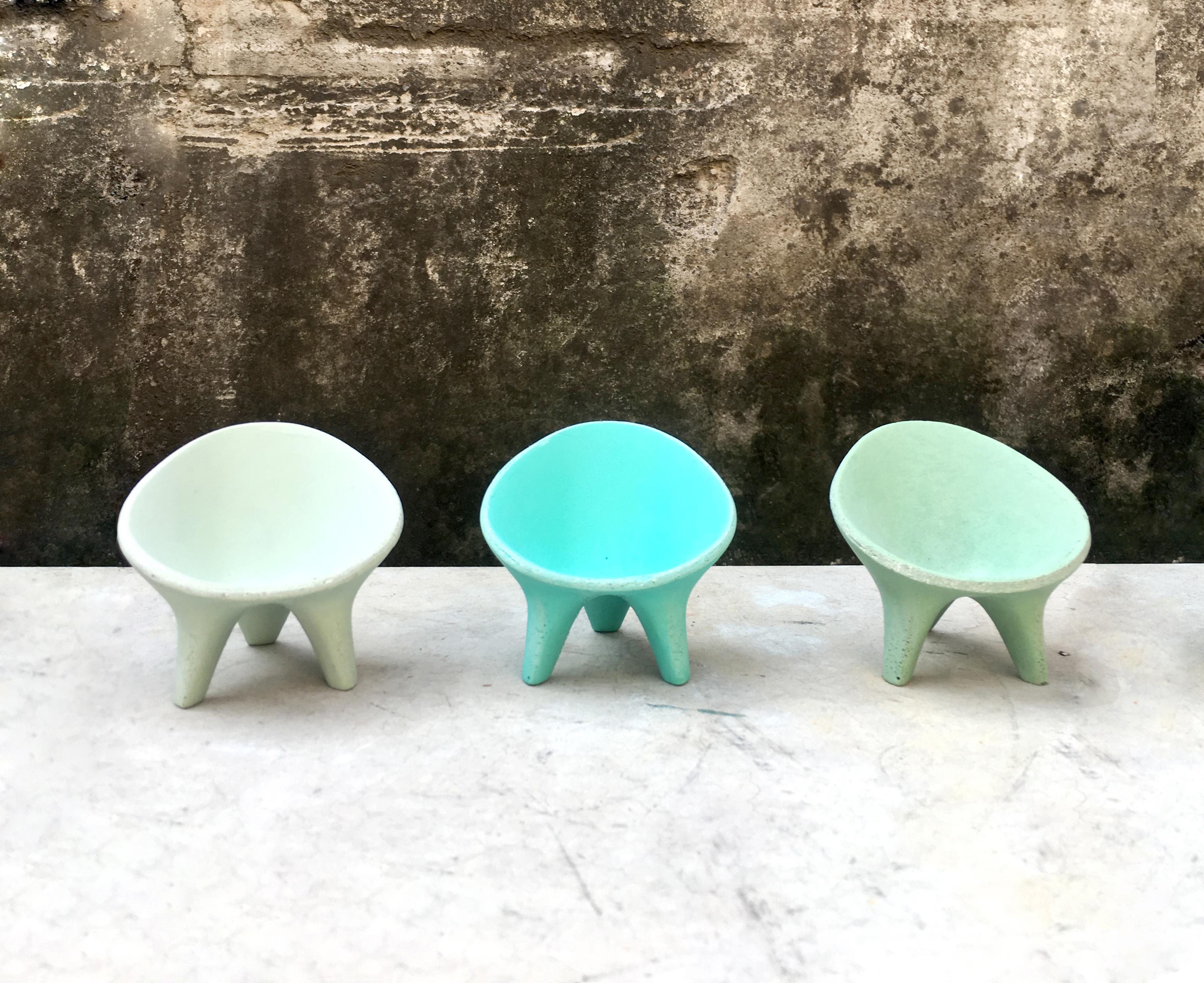 Molded Contemporary Mexican Design Concrete Miniature Chair For Sale