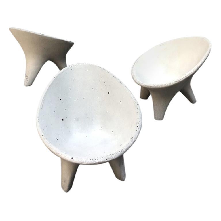 Contemporary Mexican Design Concrete Miniature Chair For Sale