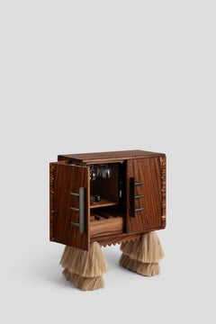 Contemporary Mexican Design Handcrafted Wood Cabinet Carmen, Mirror