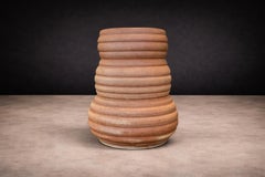 Contemporary Mexican Flower Vase, Clay, Ensamble Artesano, 2024