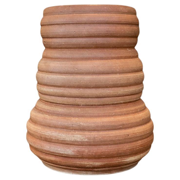 Contemporary Mexican Flower Vase, Clay, Ensamble Artesano, 2024