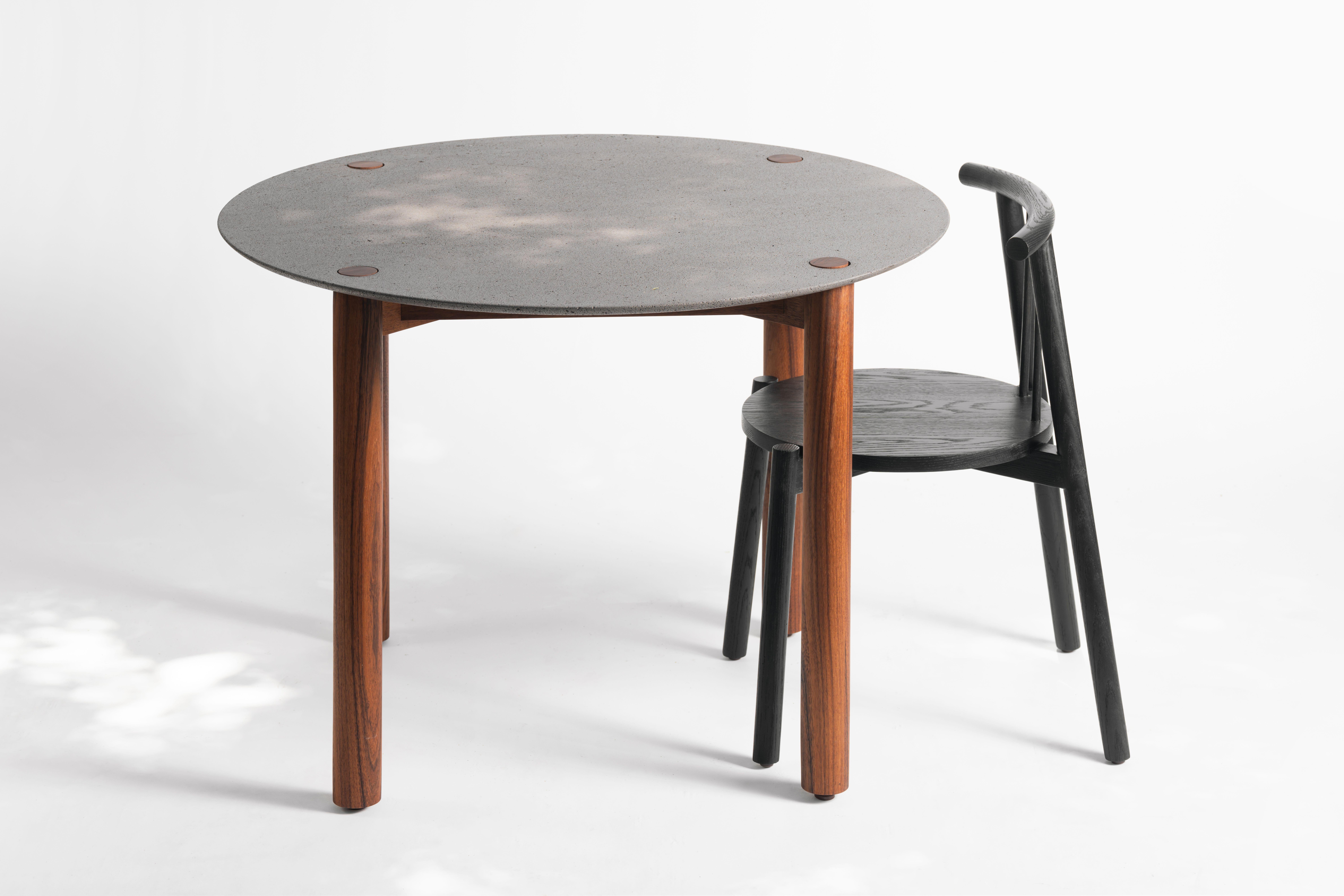 Marble Contemporary Mexican Hand Crafted Round Dining Table For 4 For Sale