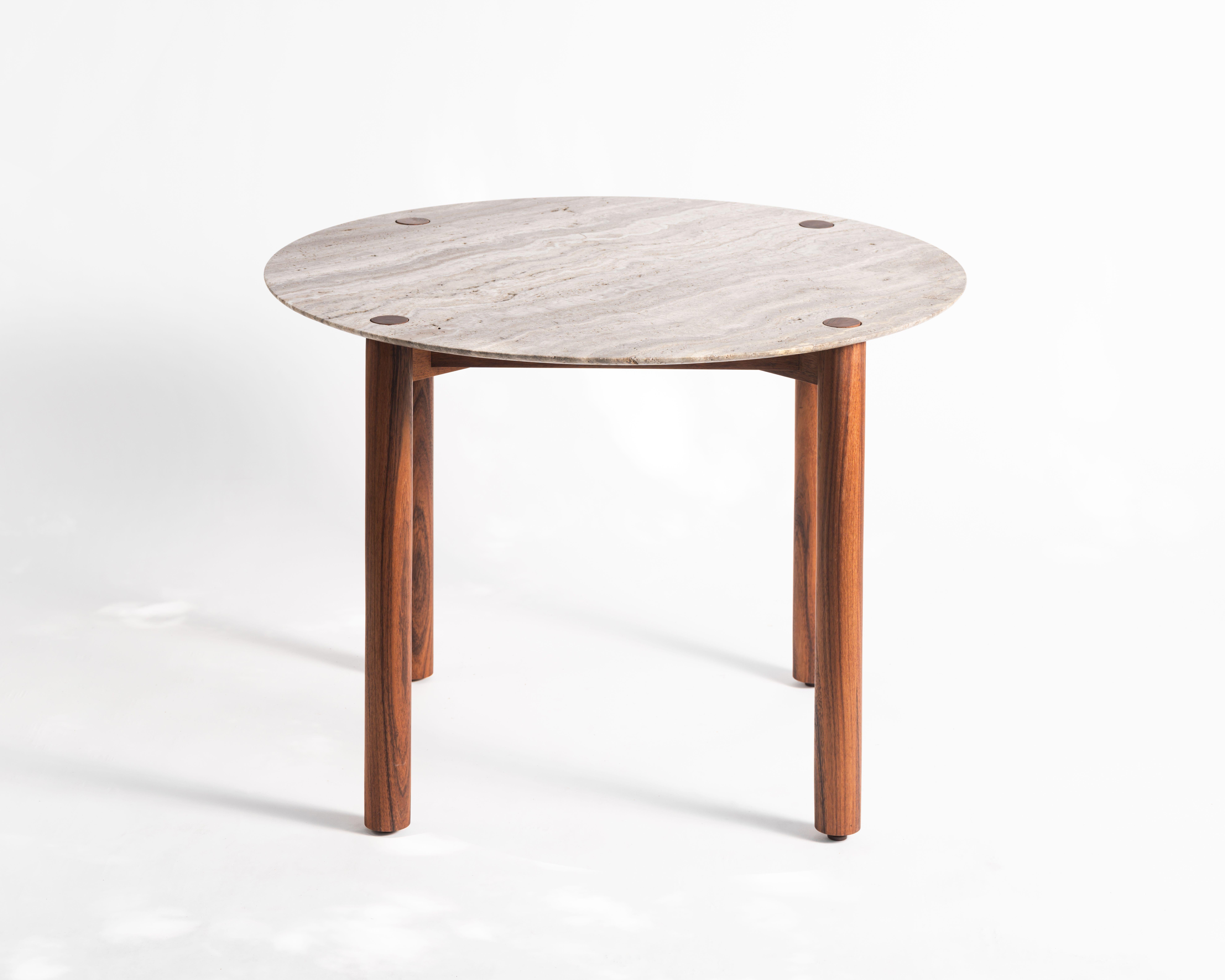 Contemporary Mexican Hand Crafted Round Dining Table For 4 For Sale 1