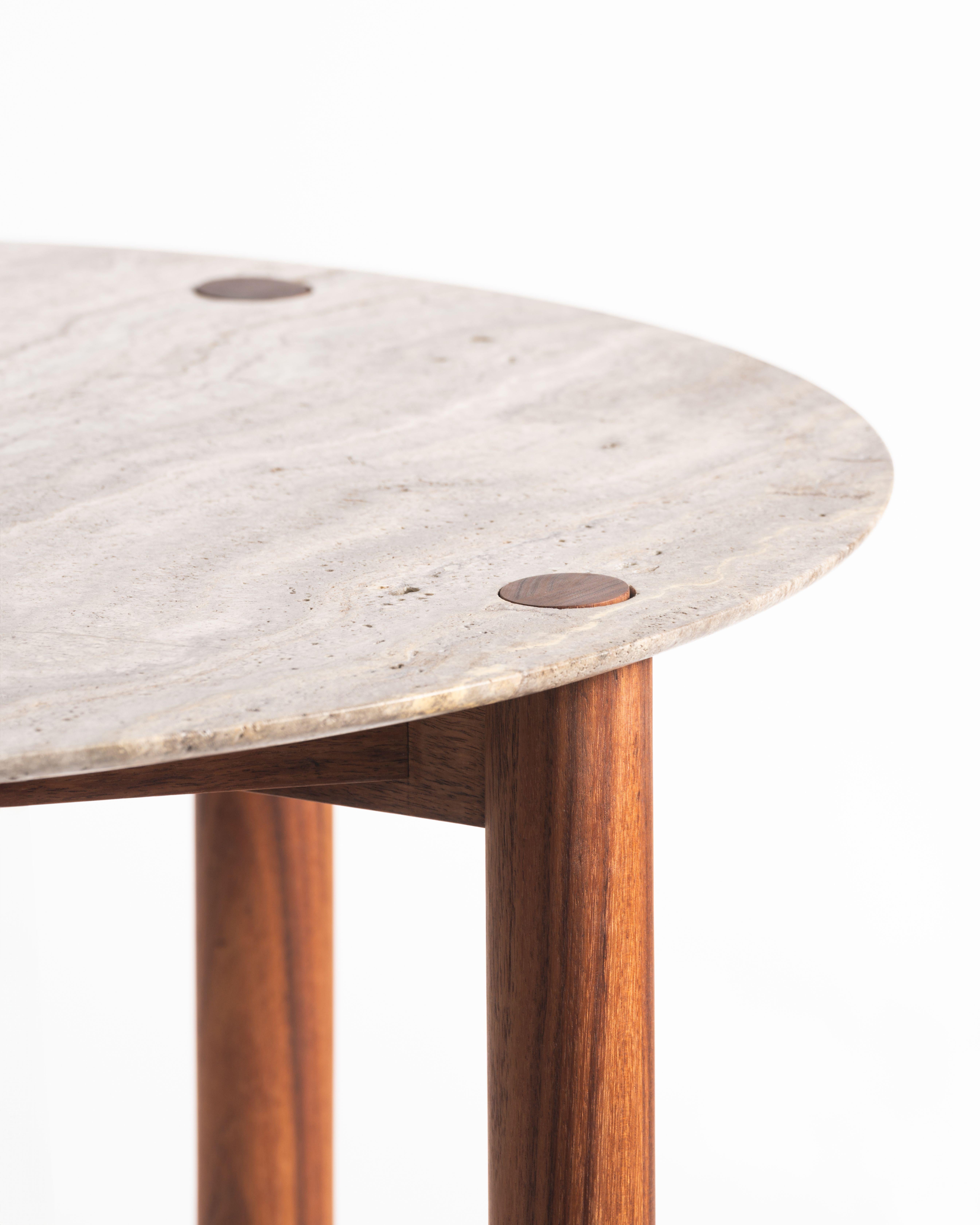 Contemporary Mexican Hand Crafted Round Dining Table For 4 For Sale 2
