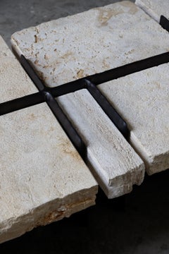 Contemporary Mexican Low Table EM03 in Cantera stone