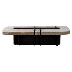Contemporary Mexican Low Table EM03 in Cantera stone