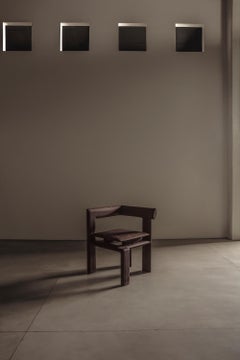 Contemporary Mexican Nelligan chair in burned oak