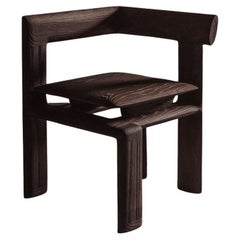 Contemporary Mexican Nelligan chair in burned oak
