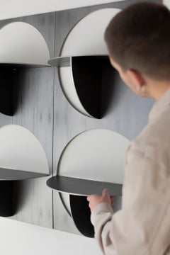 Contemporary Mexican OBJ-04 MODULAR SHELVING in steel