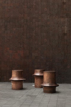 Contemporary Mexican OBJ-06 SIDE TABLE in Natural Copper