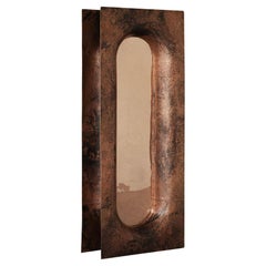 Contemporary Mexican OBJ-08 FLOOR MIRROR Natural Copper + polished copper