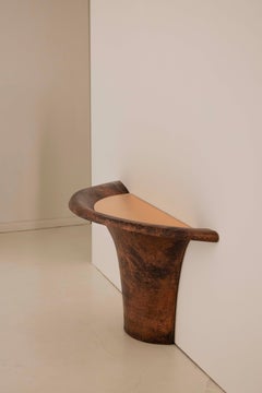 Contemporary Mexican OBJ-11 WALL CONSOLE TABLE, 2026 in Natural Copper