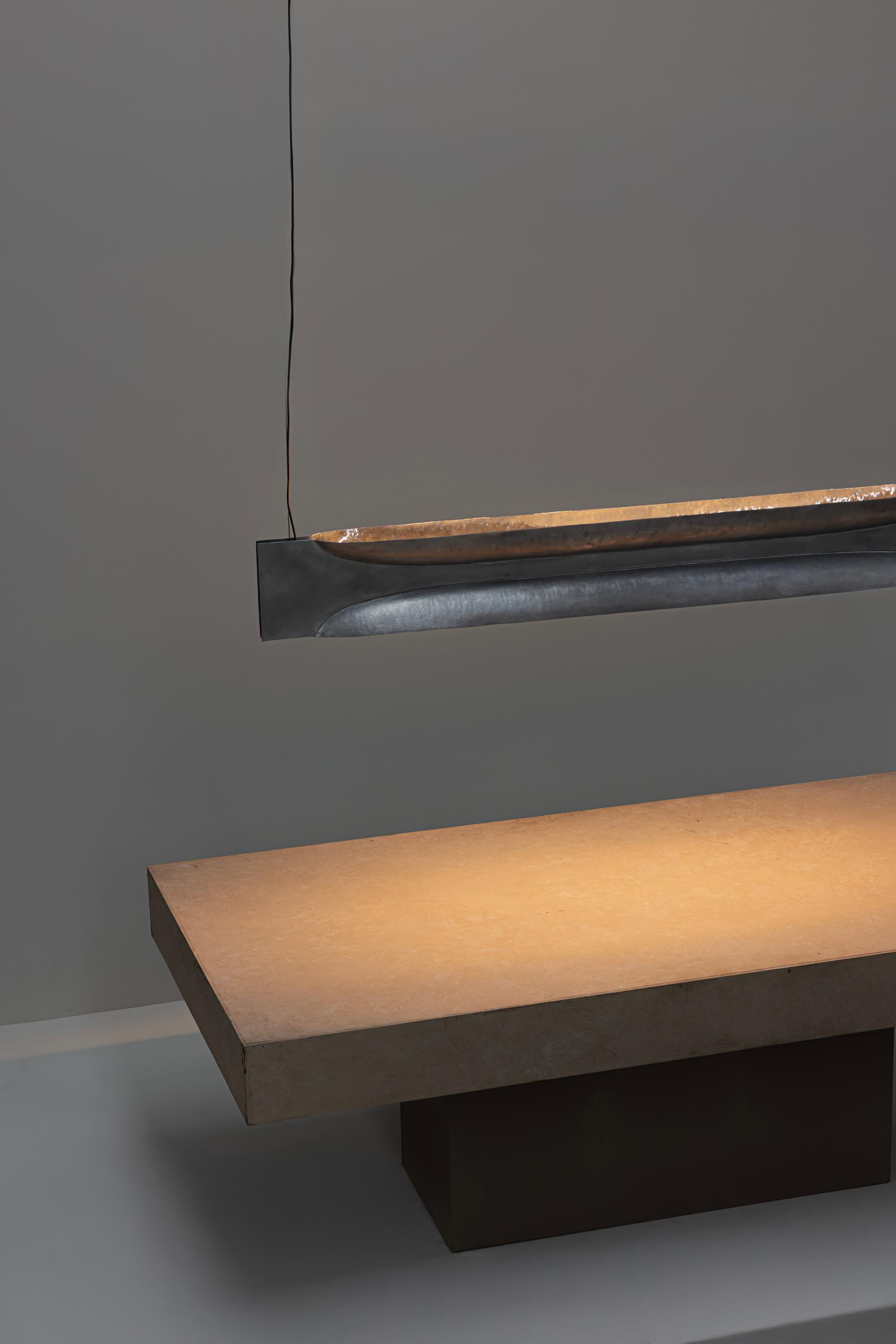 LÁMPARA COLGANTE Contemporánea Mexicana OBJ-9, Aluminio Cobre en venta