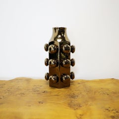 Contemporary Mexican Vase with Mirror Glaze Finish