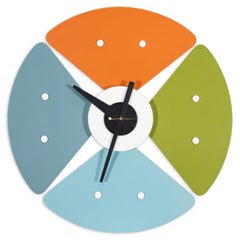 Orologio a petali analogico multicolore contemporaneo di metà secolo George Nelson per Vitra