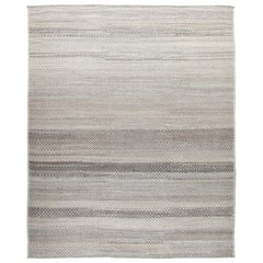 Contemporary Mid-Century Modern Style and Tribal Style Relief Rug