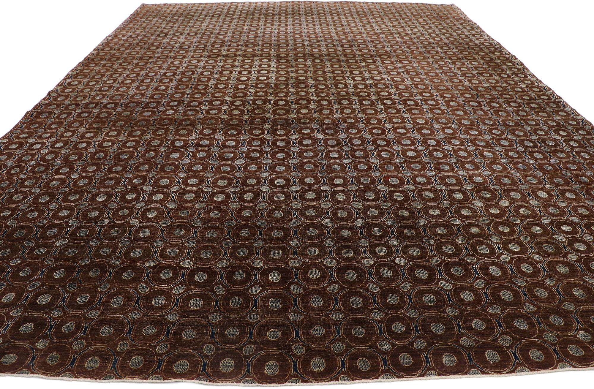 Persian Contemporary Mid-Century Modern Style Rug For Sale