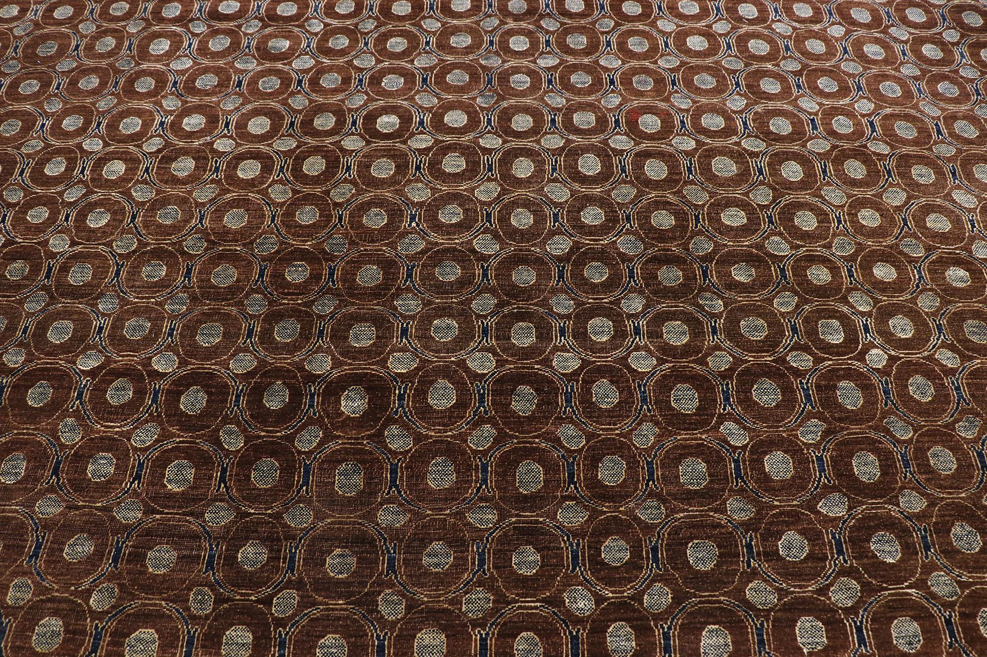 Wool Contemporary Mid-Century Modern Style Rug For Sale