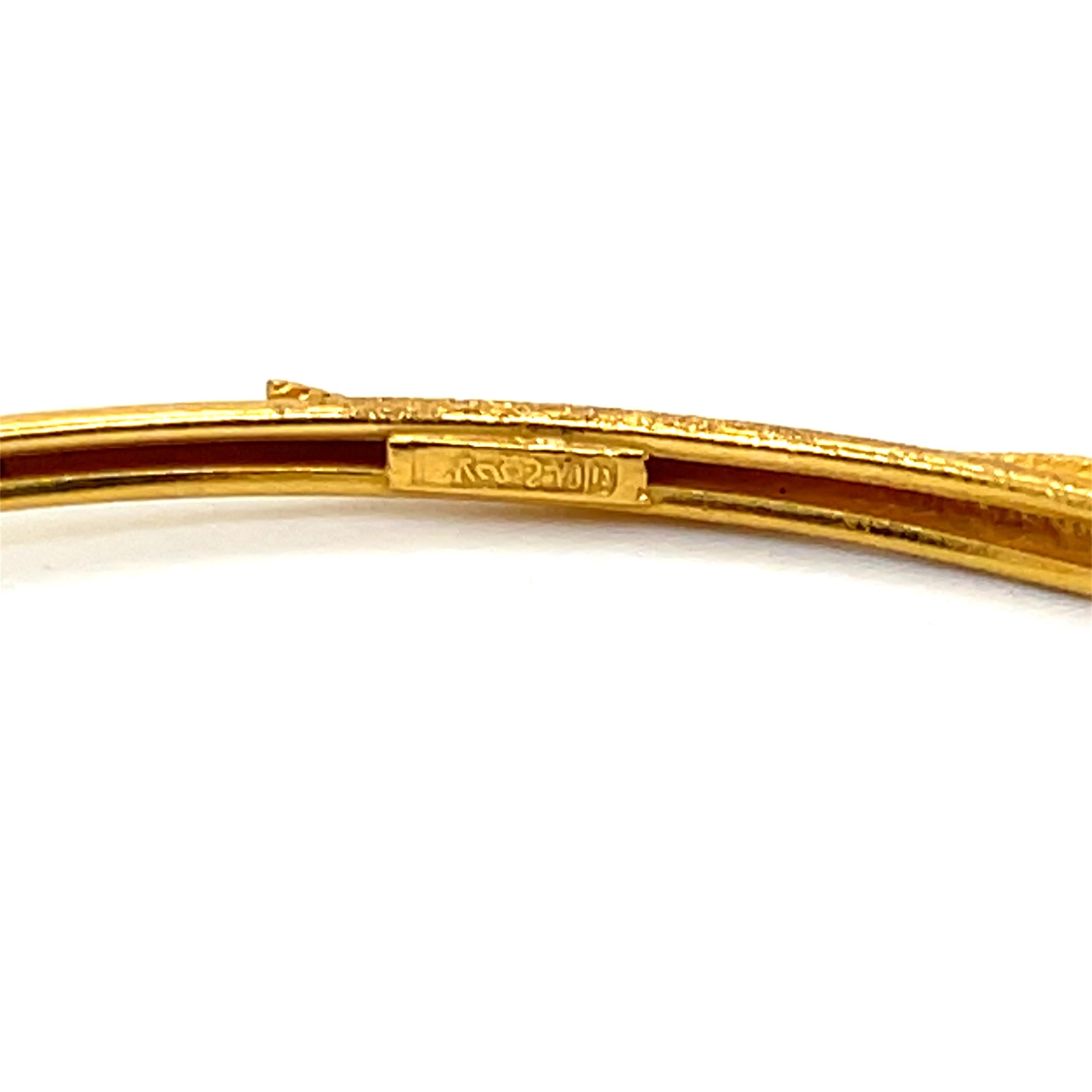 Zeitgenössisches orientalisches Armreif-Set aus 18k-22k Gelbgold im Angebot 9