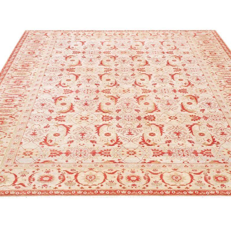 Wool Contemporary Middle Eastern Oushak Style Rug For Sale