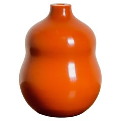 Vase gourde contemporain en verre de Pékin de Robert Kuo, édition limitée