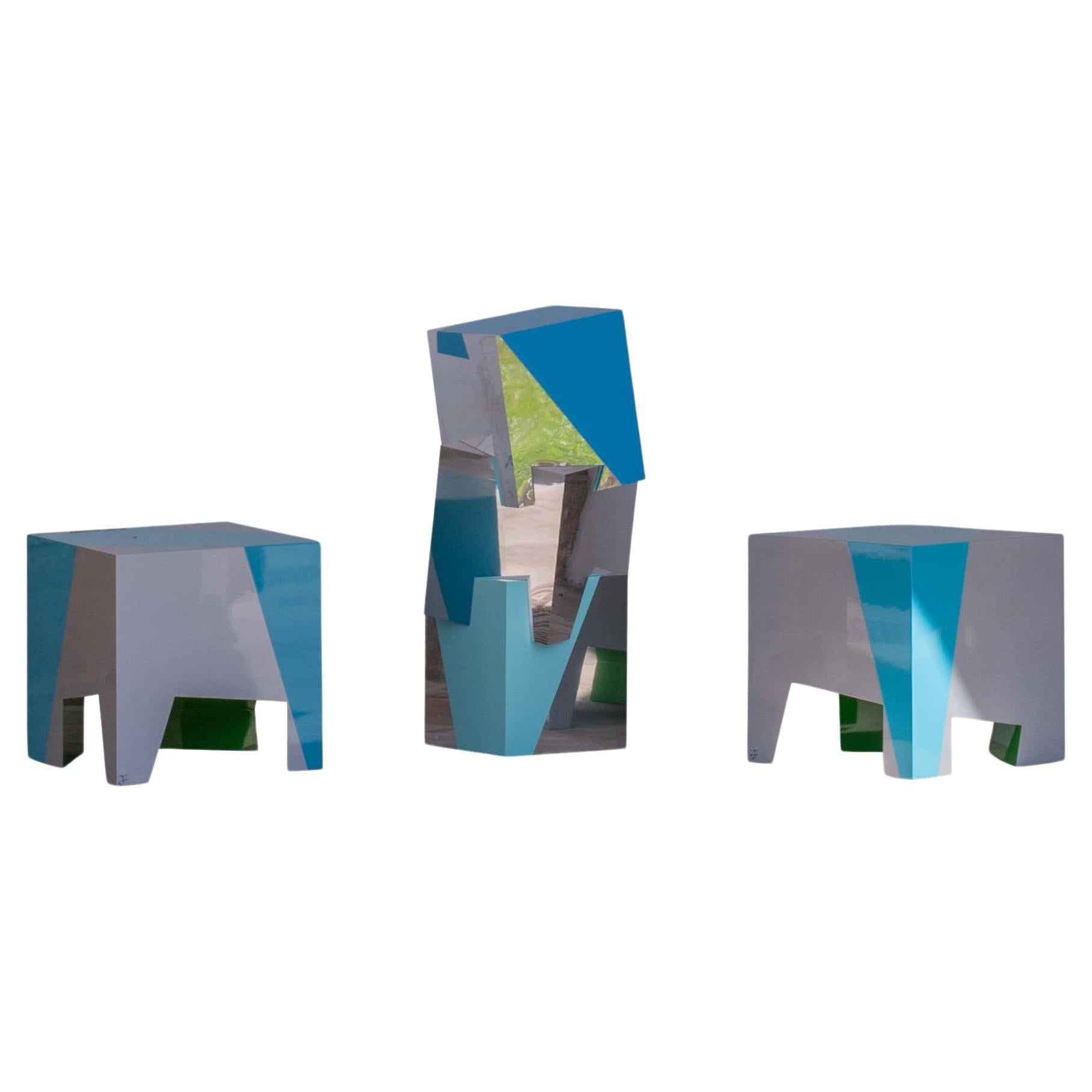 Contemporary Mini Sissi stackable seats in aluminium by altreforme in Limited Ed For Sale