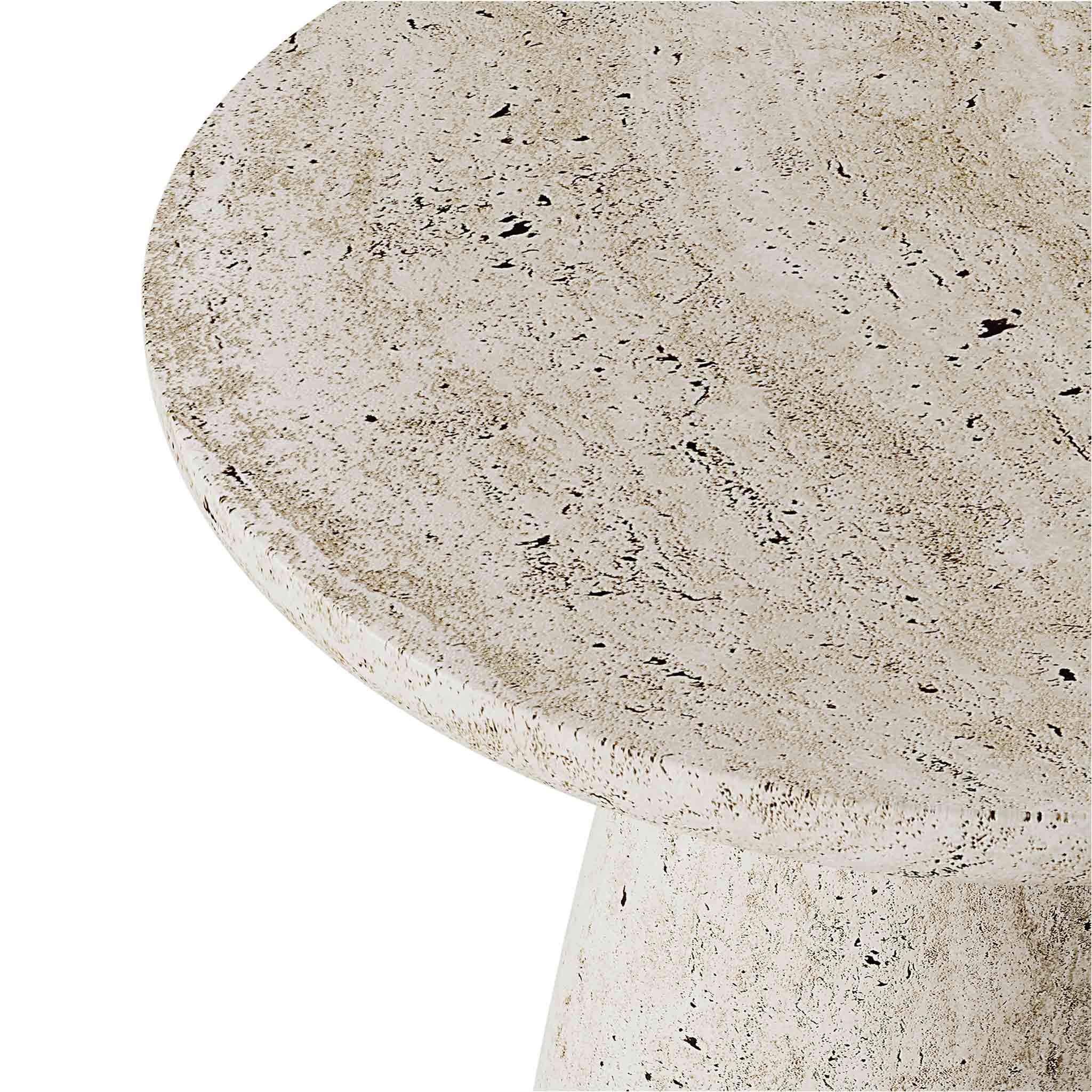 Lunarys Large Side Table is an outstanding modern design piece. A key side table for a contemporary living room project seems to come directly from space. Made in travertine stone is perfect for indoor or outdoor projects.

Materials: Body in