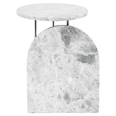 Contemporary Minimal Table in Marble and Metal Made in Italy