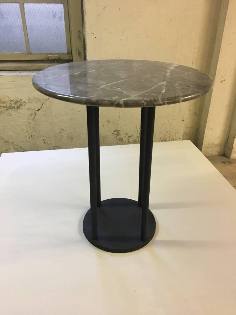 Contemporary Minimalist Blackened Steel and Marble Table by Scott Gordon For Sale 2