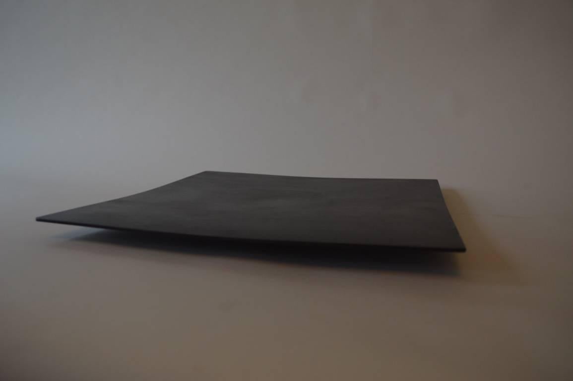 American Contemporary Minimalist Blackened Steel Tray by Scott Gordon For Sale