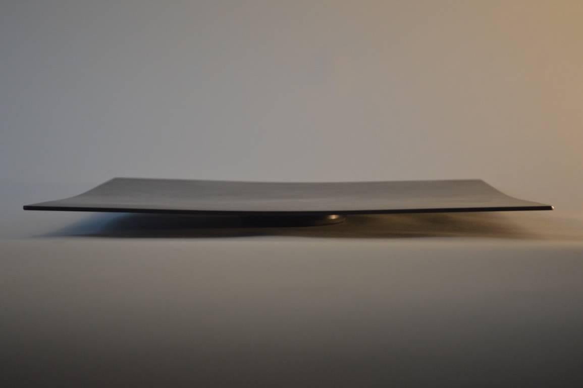 Contemporary Minimalist Blackened Steel Tray by Scott Gordon For Sale 1