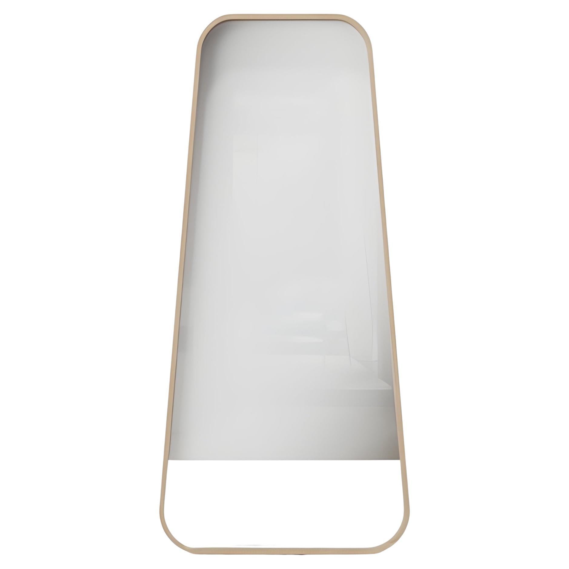 Moderne Miroir de sol minimaliste contemporain avec cadre en bois élancé en vente