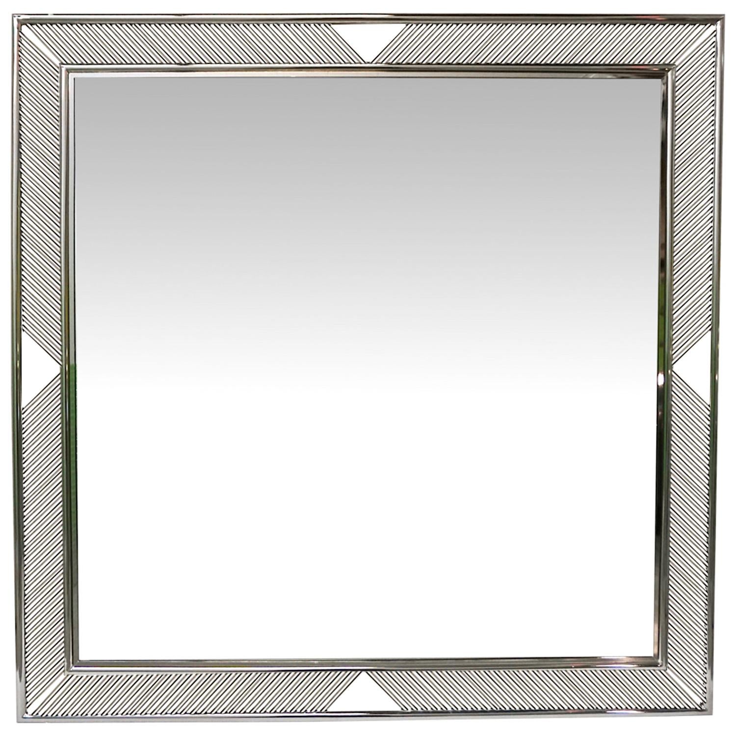 modern gold frame mirror