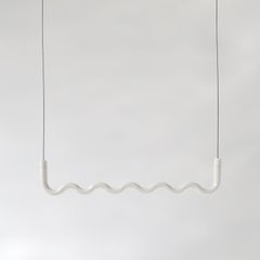 Appendiabiti Minimalista Contemporaneo ad Onda Sinusoidale Medio in Bianco