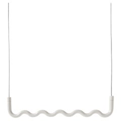 Porte-manteau contemporain minimaliste à ondes sinusoïdales Medium en blanc
