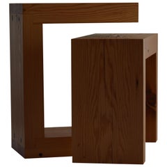 Contemporary Minimalist Wood Seat or Side Table by Scott Gordon, In Stock