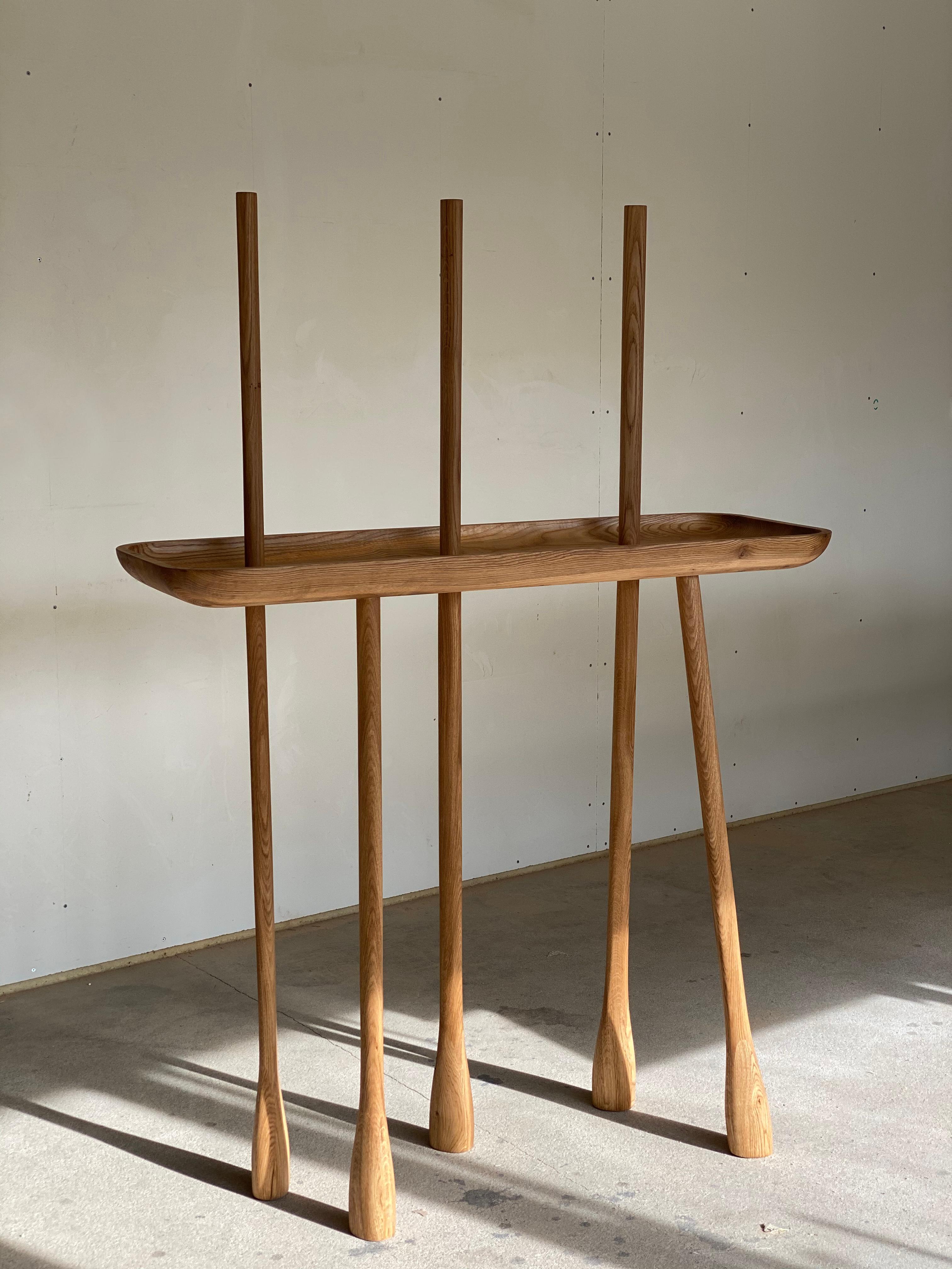 Letton Table console contemporaine minimaliste en bois Charlotte by Olga Engel en vente
