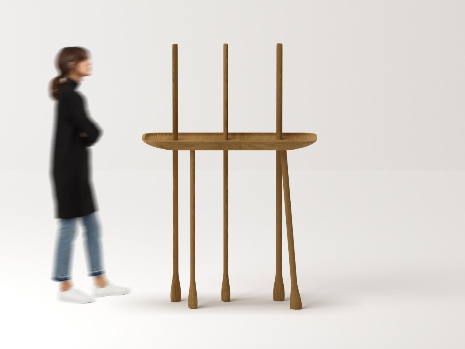Contemporary Minimalist Wooden Console Table Charlotte by Olga Engel For Sale 1