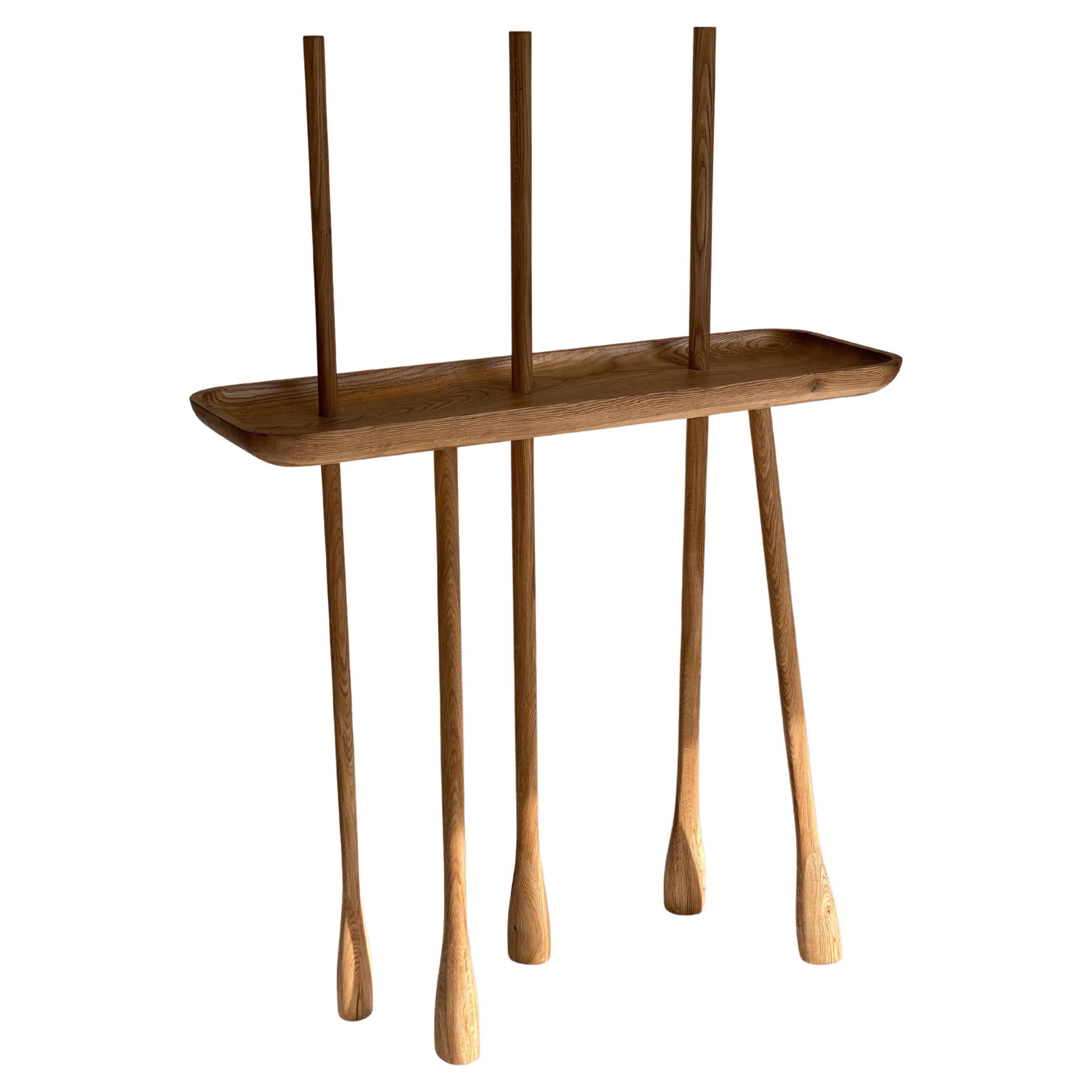 Contemporary Minimalist Wooden Console Table Charlotte by Olga Engel For Sale