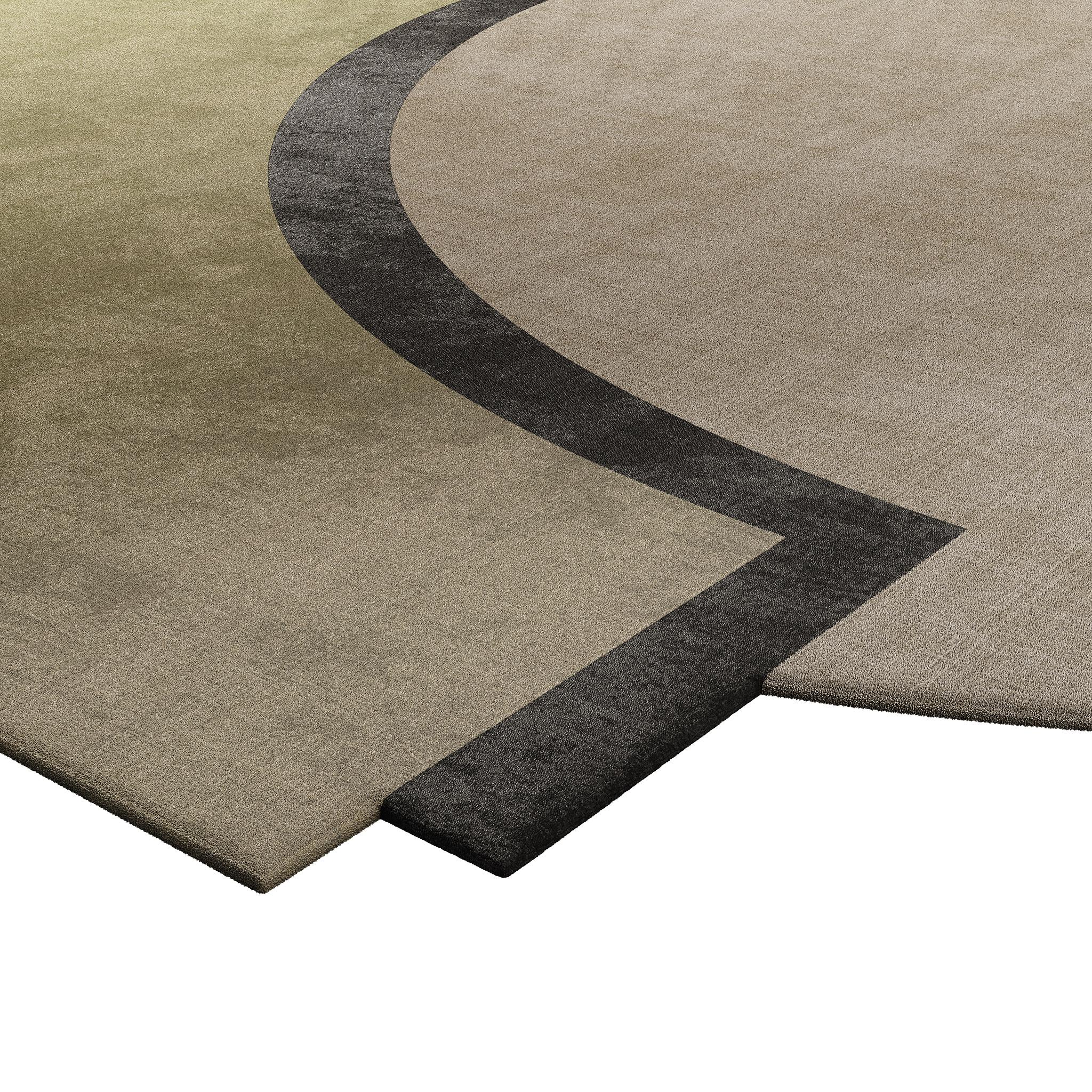 Ein minimalistischer Teppich aus Lyocell. Dieser moderne Teppich in neutralen Farben passt in jedes moderne Interieur, unabhängig von seiner Zusammensetzung.

Die neutrale Farbe macht diesen Teppich zu einer zeitlosen Wahl, die sich leicht in eine