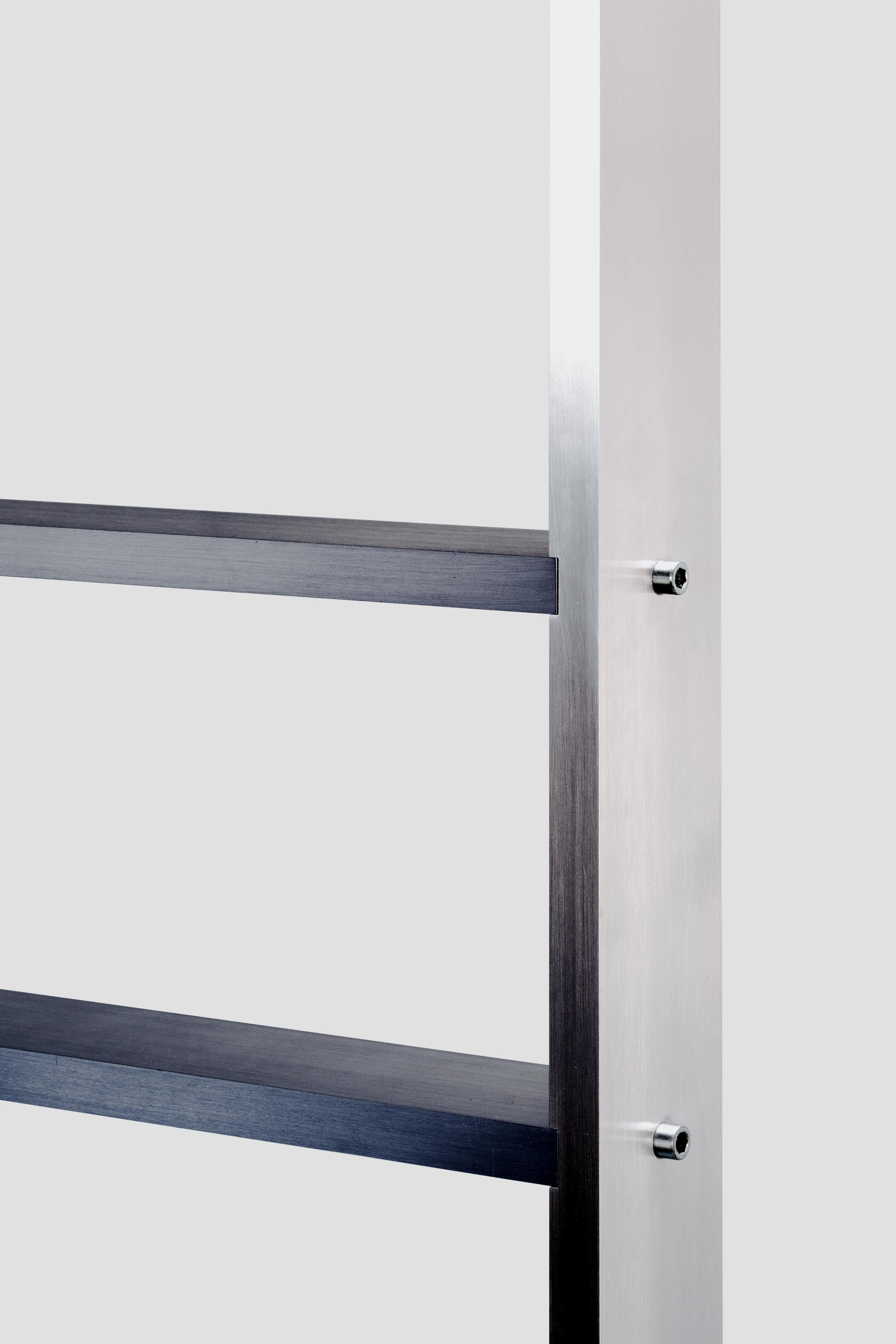 Modern Contemporary Minimalistic Shelf in Waxed Aluminum by Johan Viladrich