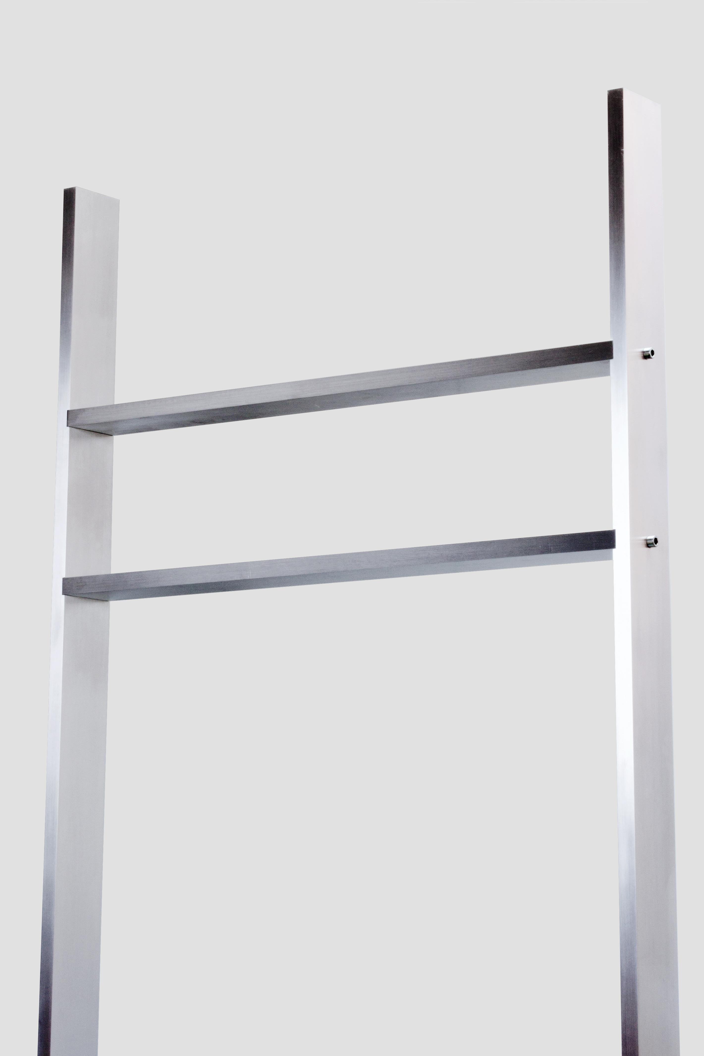 Contemporary Minimalistic Shelf in Waxed Aluminum by Johan Viladrich 1