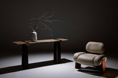 Mira Konsolentisch Contemporary, Messing, Onyx Miel, Handgefertigt von Greenapple