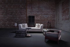 Contemporary Mirage Cocktail Table with Ebonized Walnut and Smoke Mirror Top