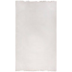 Contemporary Mirage Solid White Flat-Weave Wool Rug by Doris Leslie Blau