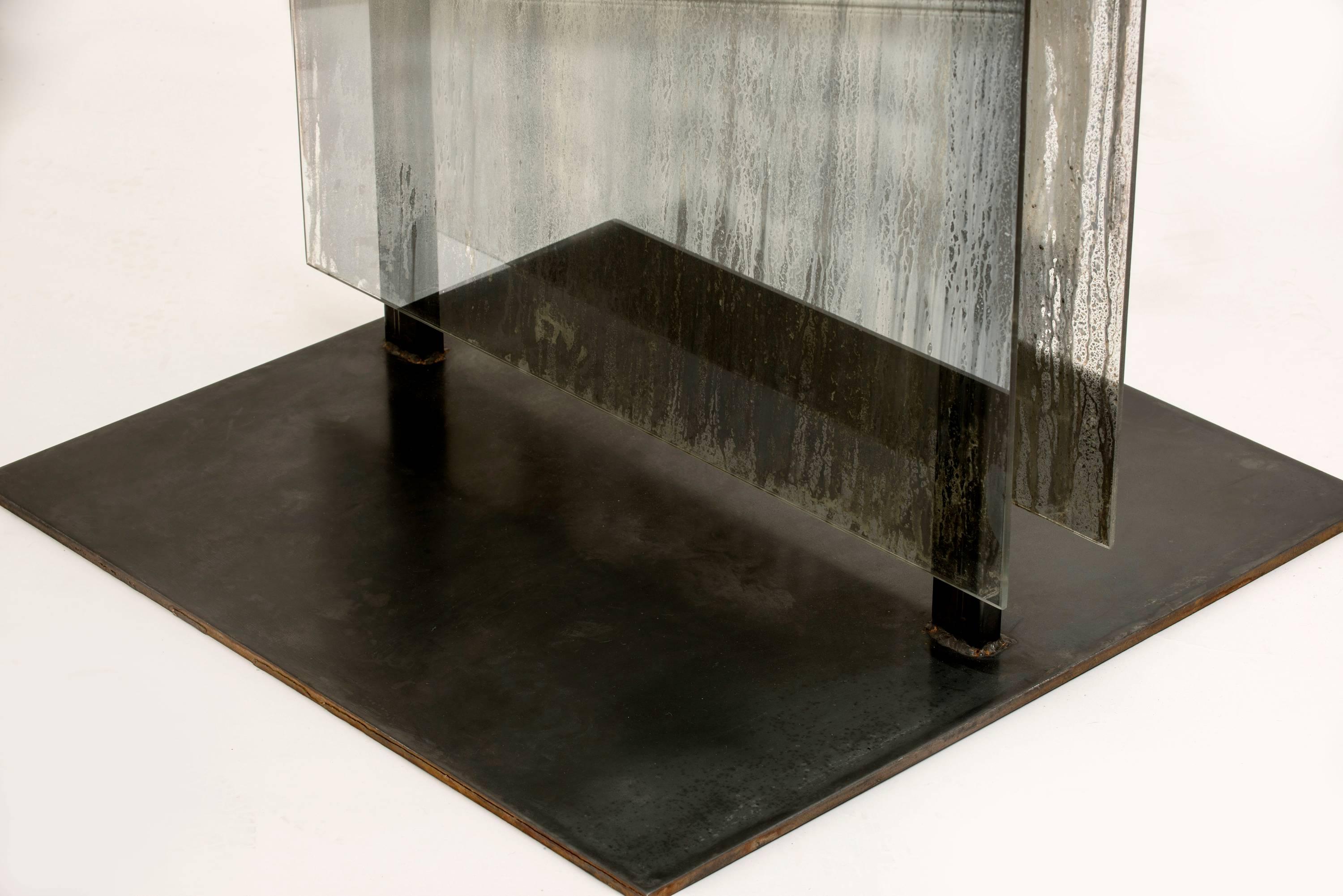 Spiegel „The Rain“ aus Glas und Silber von Gregory Nangle im Angebot 1