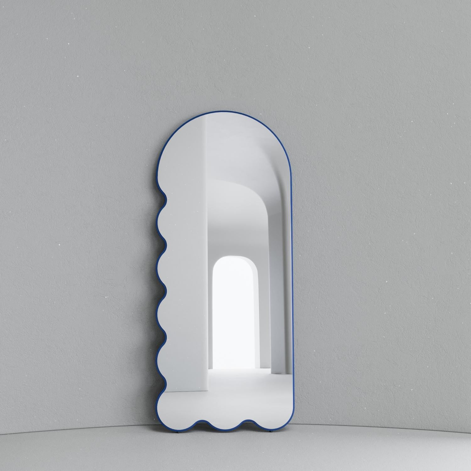 Contemporary Mirror 'Archvyli L8' by Oitoproducts.

Dimensions:
W 78 cm x H 180 cm x D 4 cm
W 37 in x H 71 in x D 1.3 in

Materials: Painted ecological water paint MDF, silver glass mirror, special rubber feet.

About
A full-length art mirror that