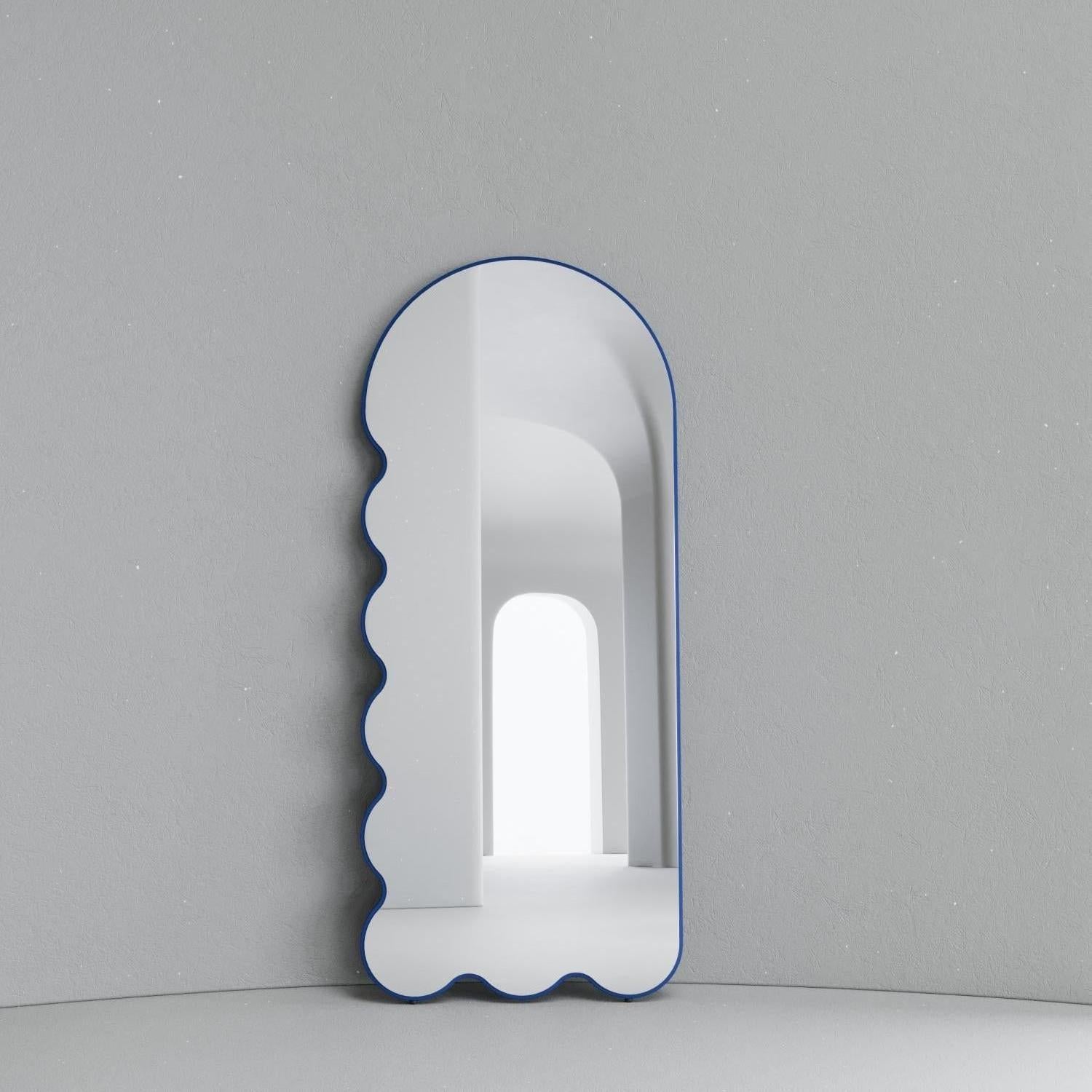 Ukrainian Contemporary Mirror 'Archvyli R8' by Oitoproducts, Blue Frame For Sale